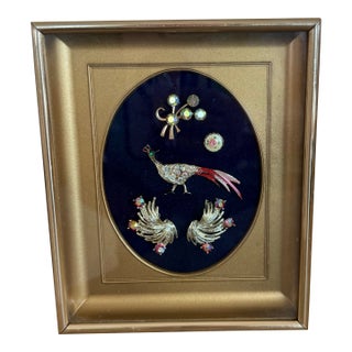 Vintage Jewelry Shadowbox Display For Sale