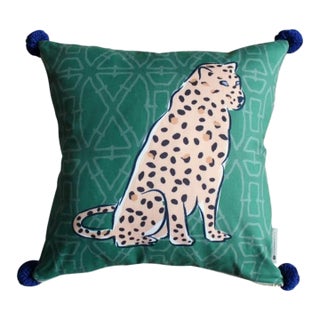 Leopard Pom Pom Pillow For Sale