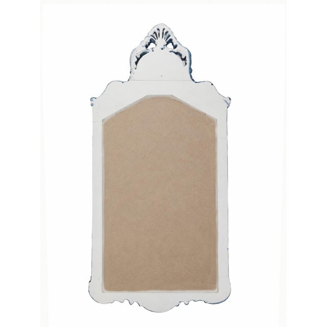 White Vintage Rococo Style Blue and White Chinese Style Mirror/Wall Mirror For Sale - Image 8 of 9