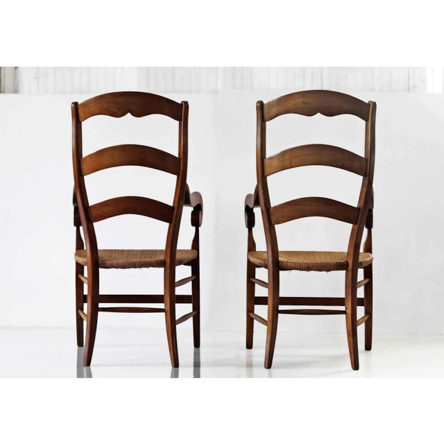 French Provincial Style Armchairs - A Pair For Sale - Image 4 of 6