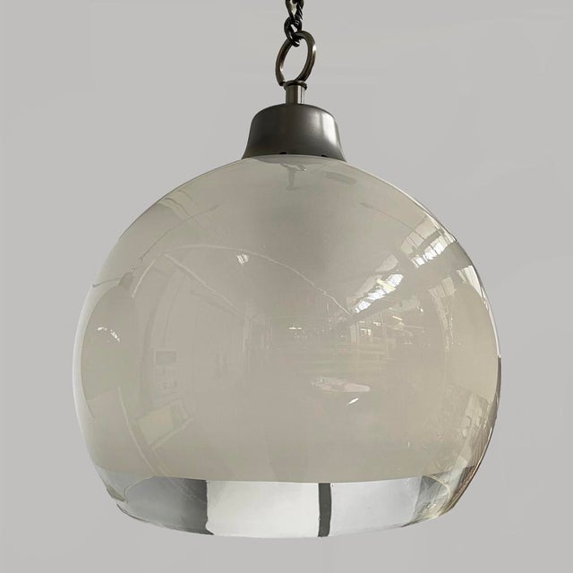 Gray Mid-Century Modern Italian LS10 Pendant Lights attributed to Luigi Caccia Dominioni for Azucena,, 1960s, Set of 3 For Sale - Image 8 of 14