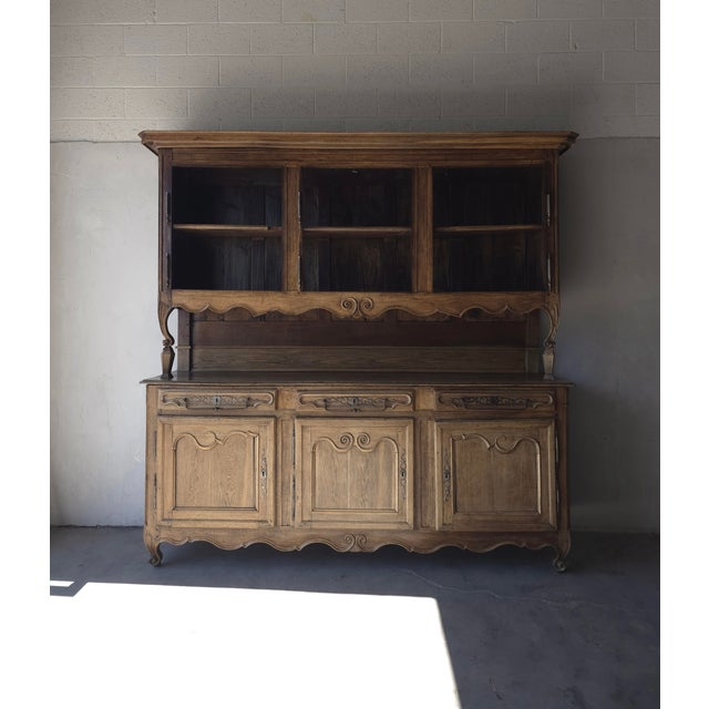 Mid 19th Century Monumental 1800s Antique French European Oak Vaissalier Hutch For Sale - Image 5 of 18