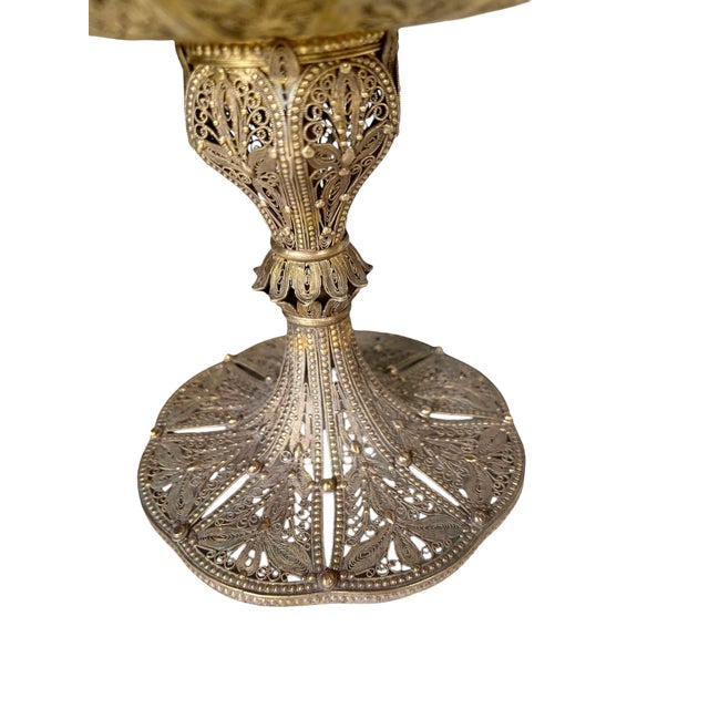 Late 19th Century French Filigree Bronze Dore Tazzas - a Pair For Sale In Dallas - Image 6 of 10