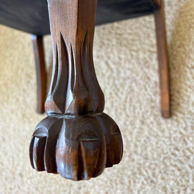 Late 19th Century, Georgian-Style, Walnut Paw Foot Dining Chair For Sale - Image 9 of 12
