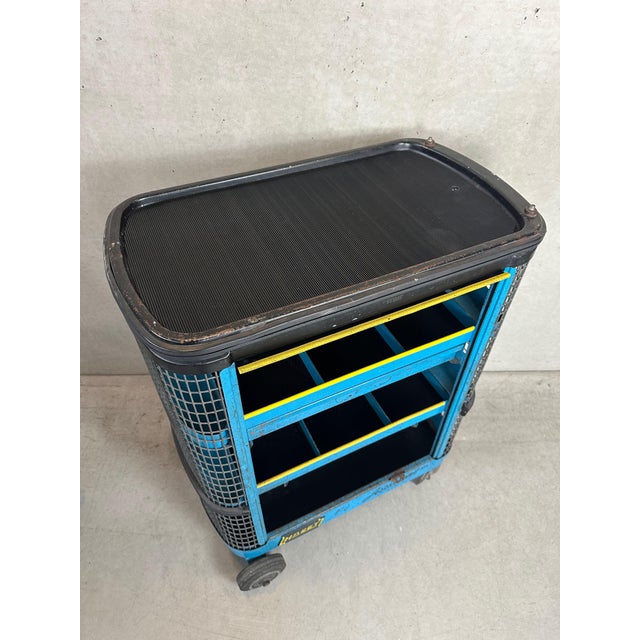 Vintage Industrial Trolley in Metal, 1960s For Sale - Image 16 of 18
