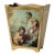 Italian Florentine Gold Gilt Finish Decoupage Cherubs Wastebasket Vintage Mid-Century For Sale