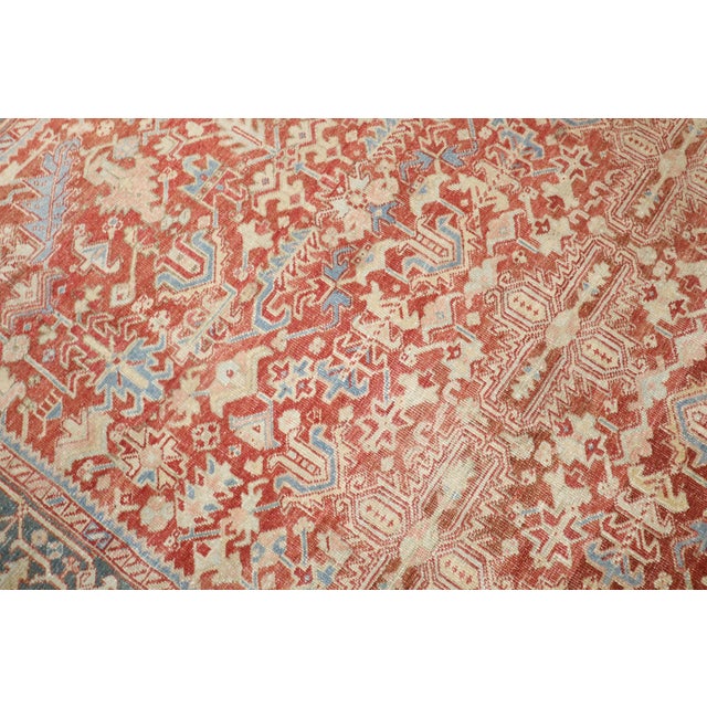 Antique Zabihi Collection Persian Heriz Room Size Rug - 7'6" x 10'3" For Sale In New York - Image 6 of 12