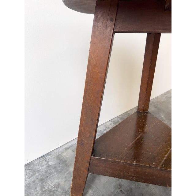 Brown Antique Welsh Late 19th Century Scumble Painted Cricket Table For Sale - Image 8 of 8