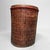 Wood Antique Japanese Bamboo Basket with Red Lacquered Rim, 1930s For Sale - Image 7 of 11