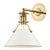 Hudson Valley Lighting Mark D. Sikes Painted No.2 1-Light Wall Sconce, Aged Brass/Off White For Sale