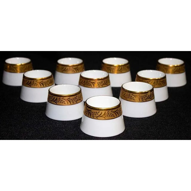 1960s 1960s Hutschenreuther Single Egg Cups Furstenkrone Pattern - Set of 10 For Sale - Image 5 of 5