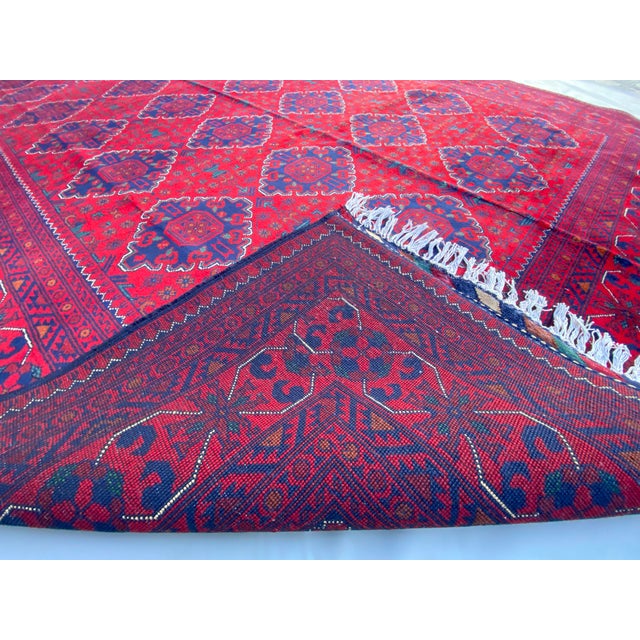 Textile Handmade Khal Mohammadi Turkmen Rug With Deep Red Gul Motifs – 6.7×9.9ft For Sale - Image 7 of 8
