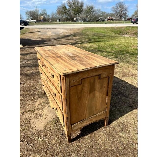 18th Century Louis XVI Solid Walnut Bleached Marble Top Chest of Drawer / Commodes For Sale - Image 10 of 15