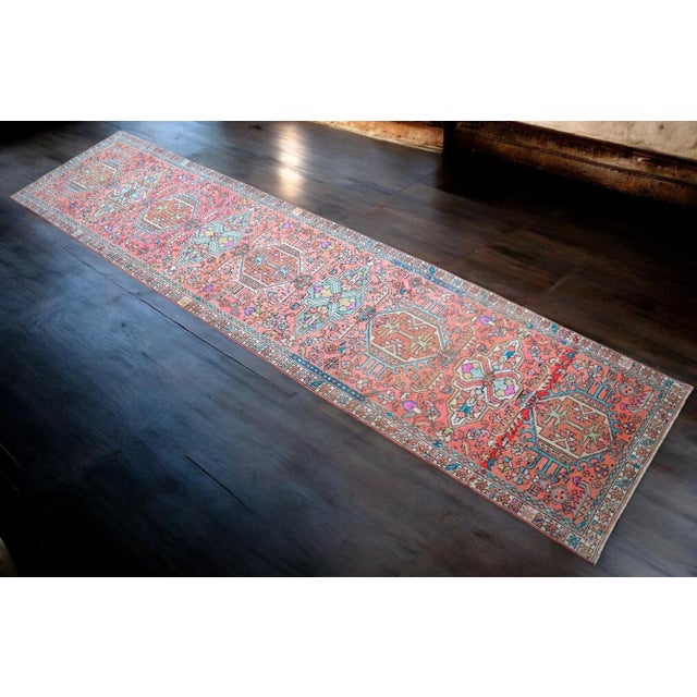 Offered is a gorgeous Kurdish runner rug, made in Hakkari approximately 40-50 years ago. The beautiful wool on cotton pile...