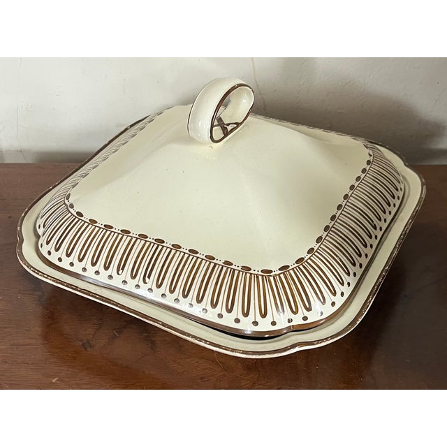 18th Century Antique Late 18th Century English George III Wedgwood Creamware Entree or Vegetable Dish in the Etruscan Pattern Circa 1790 - 1800 For Sale - Image 5 of 12