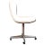 This Italian revolving easy chair features a base in chromed steel and white leather upholstery and remains in excellent...
