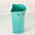 1950s Vintage Hollywood Regency Boho Chic Turquoise Handpainted Flora Metal Wastebasket For Sale - Image 15 of 18