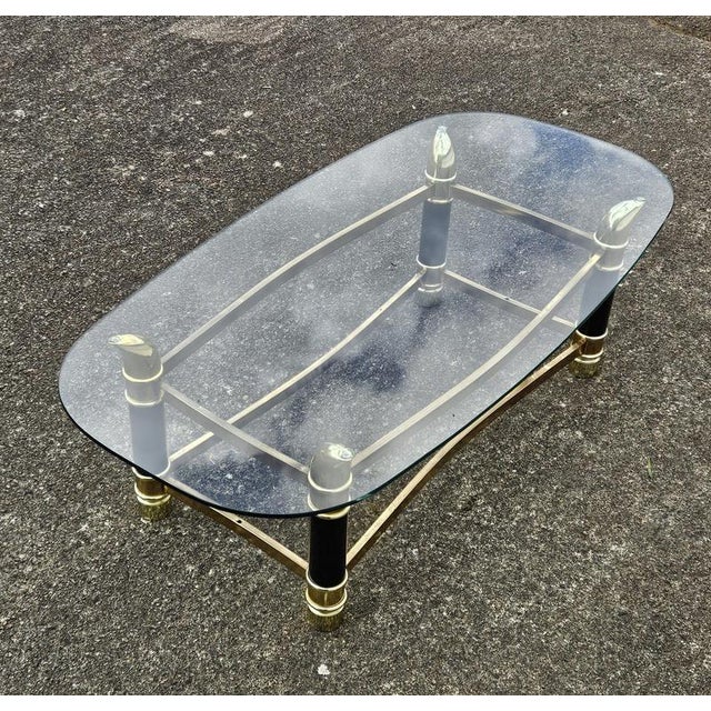 Italian Faux Tusk Glass Coffee Table, 1980s For Sale - Image 14 of 15
