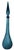 Teal Vintage Empoli Genie Teal Blue Dimpled Bottle With Stopper Made in Italy C. 1960's For Sale - Image 8 of 12