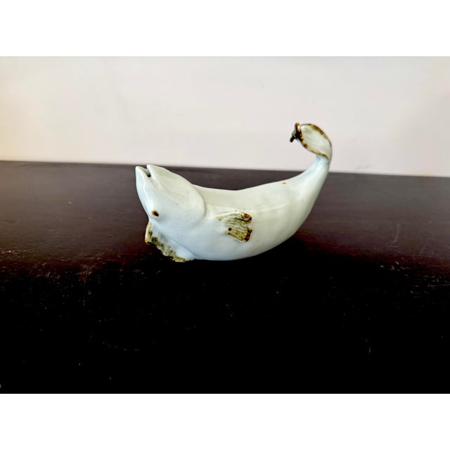 Asian Contemporary Porcelain Water Dropper of a Whale For Sale - Image 3 of 3