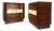 Art Deco Italian Nightstands in Parchment attributed to Osvaldo Borsani, 1940s, Set of 2 For Sale