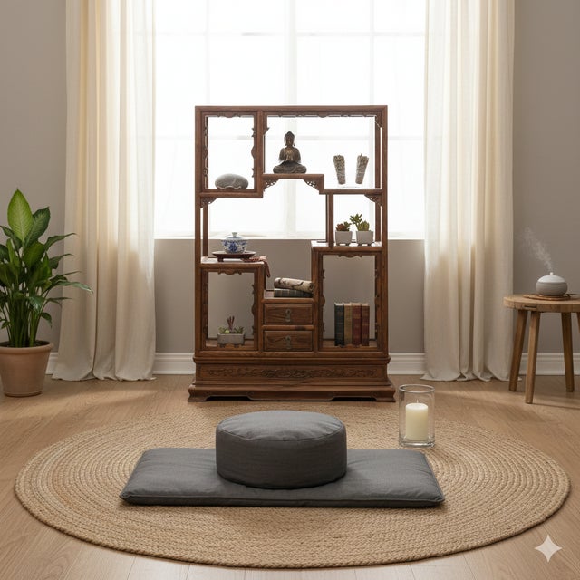 1980s Chinese Vintage Brown Stain Chest Height 51" Curio Display Cabinet For Sale - Image 5 of 6