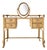 Vintage Glass Top Wicker Bamboo Dressing Table with Mirror by Angraves of Leicester, 1970s For Sale