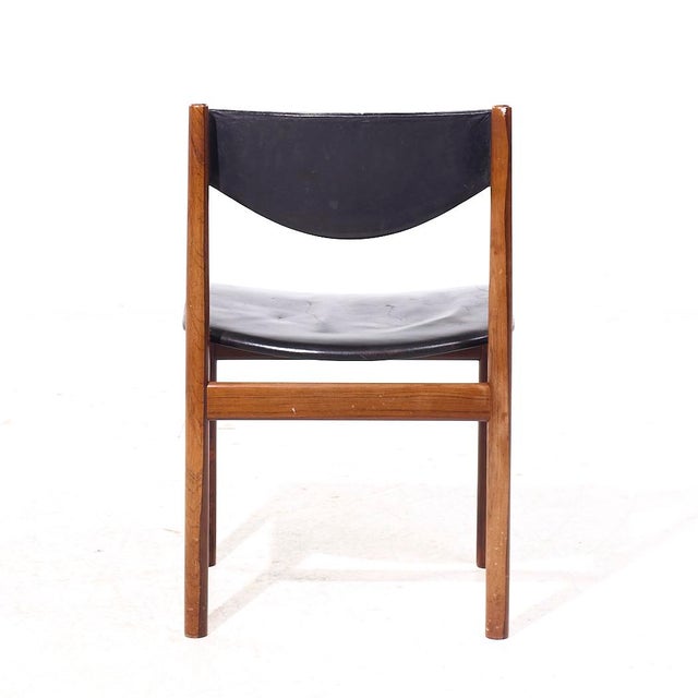 Brown Ejner Larsen & Aksel Bender-Madsen Mid Century Danish Teak Dining Chairs - Set of 4 For Sale - Image 8 of 12