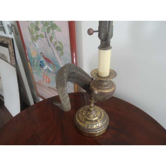 1980s Rams Horn-Shaped Lamp Attributed to Chapman Lamps For Sale In Los Angeles - Image 6 of 6