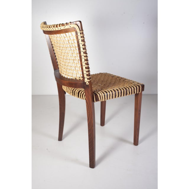 Raffia Woven Dining Chairs by Jan Vaněk for P.M.B., 1930s, Set of 4 For Sale - Image 14 of 18