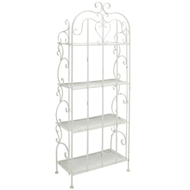 Tyrique 4 Tier Shelf Unit - Antique White For Sale - Image 10 of 11