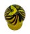 Glass Vintage Yellow Glass Vase With Brown Swirl For Sale - Image 7 of 10