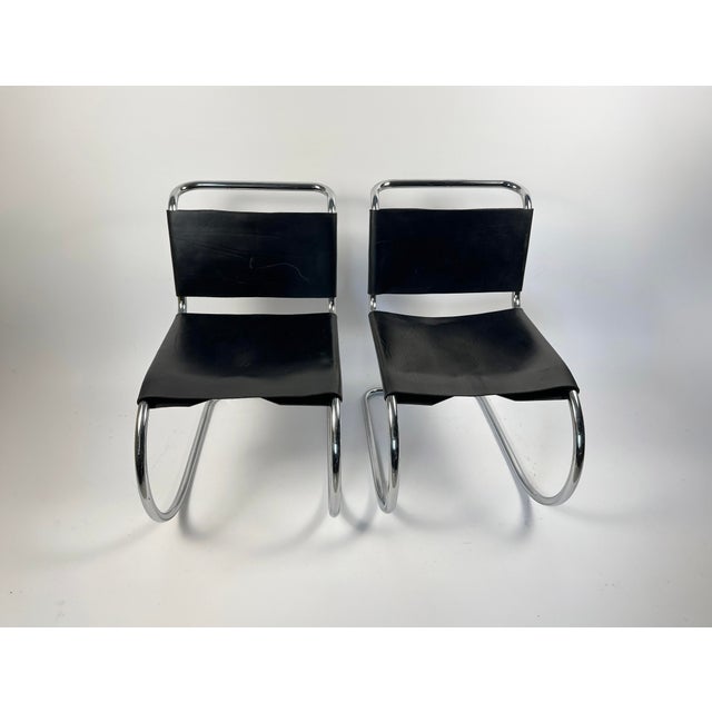 MR10 Chairs by Ludwig Mies Van Der Rohe for Knoll International, 1970s, Set of 2 For Sale - Image 6 of 11