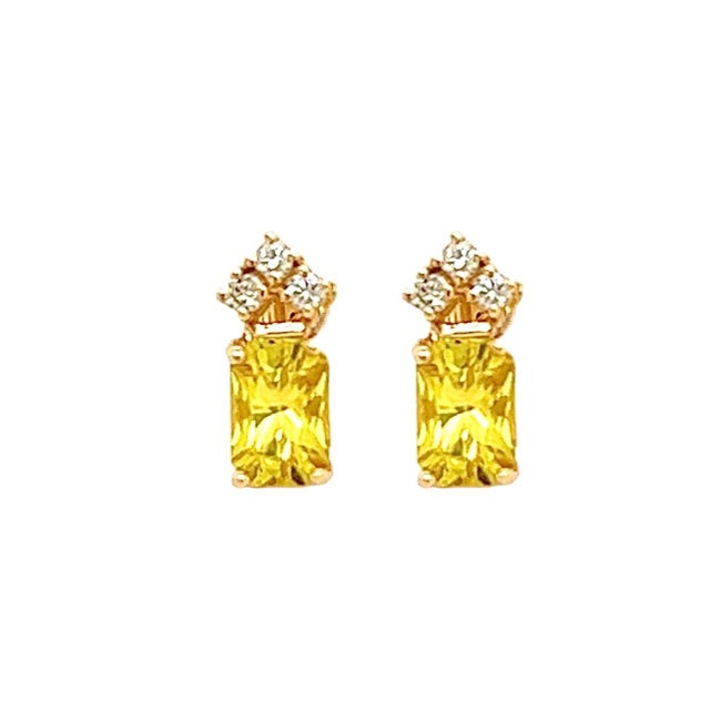 Metal Natural Sapphire Diamond Earrings 14k Gold 1.74 TCW Certified For Sale - Image 7 of 18