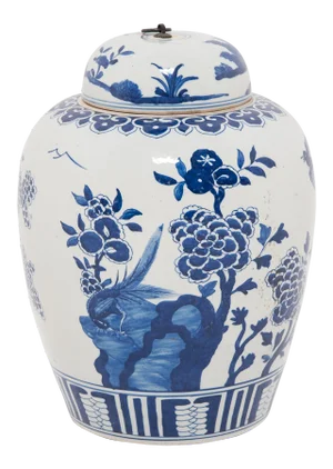 Chinese Blue and White Covered Tea Leaf Jar
