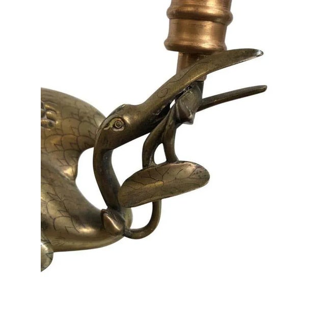 Brass Stalk Candelabras, 19th Century, Set of 2 For Sale - Image 6 of 15