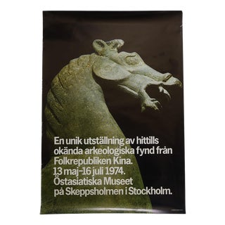 Poster from Östasiatiska Museet, 1974 For Sale