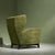 Italian Lounge Chair in Forest Green Dedar Upholstery, Italy For Sale - Image 4 of 11