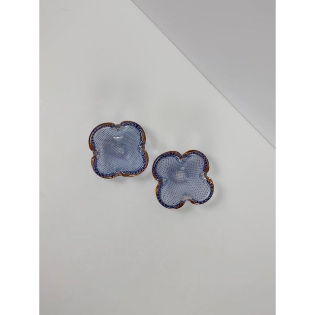 Murano Bullicante Bowls by Galliano Ferro for Neodymium Sommerso, 1970s, Set of 2 For Sale - Image 3 of 10