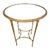 Bagues Style Mid-Century Brass Faux Bois Side Table With Mirrored Top For Sale