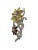 Vintage Flower Brooch Pin Silver Tone Floral Rhinestones Daisies For Sale - Image 4 of 4