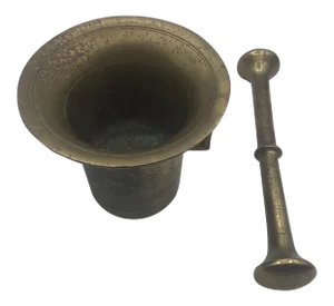 Antique Brass Mortar and Pestle