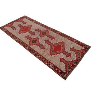 Vintage Turkish Hand Knotted Runner Rug - 2′10″ X 7′1″ For Sale