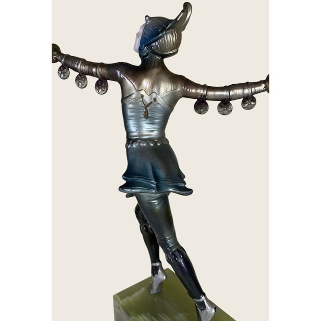 Art Deco Gerdago Like Cold Painted Lady Sculpture C 1920 For Sale - Image 4 of 8