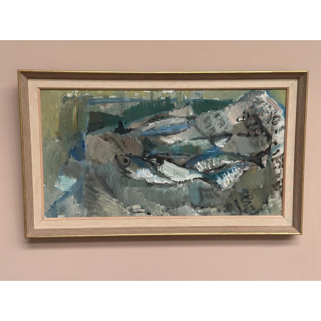 Kenny Wenkel, Fish Supper, 1960, Oil on Canvas For Sale - Image 11 of 17