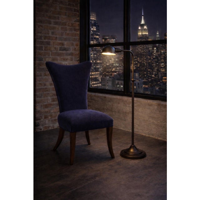 Late 20th Century Adjustable Brass Crane Arm Floor Lamps — Directional Swivel Heads, Height-Adjustable Columns (54”) - a Pair For Sale - Image 4 of 9