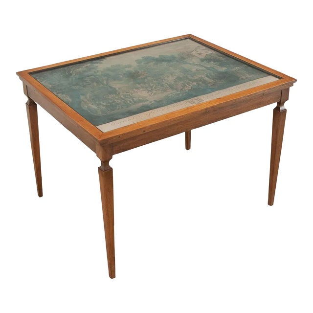 French Vintage Art Display Coffee Table For Sale