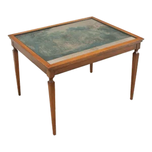 French Vintage Art Display Coffee Table