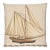 Sailing Boat Tapestry Cushion With Feather Filler - 46x46cm (18"x18") For Sale