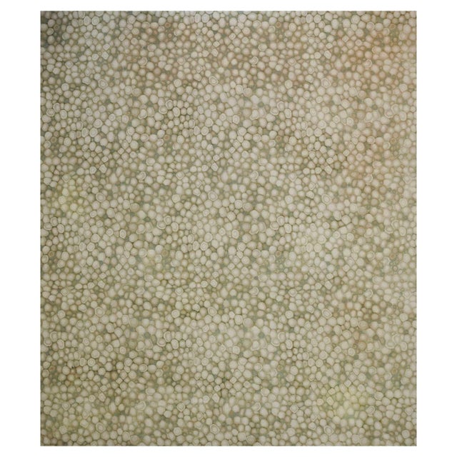 Doris Leslie Blau Vintage Striped Light Beige Hand-Knotted Wool Carpet For Sale
